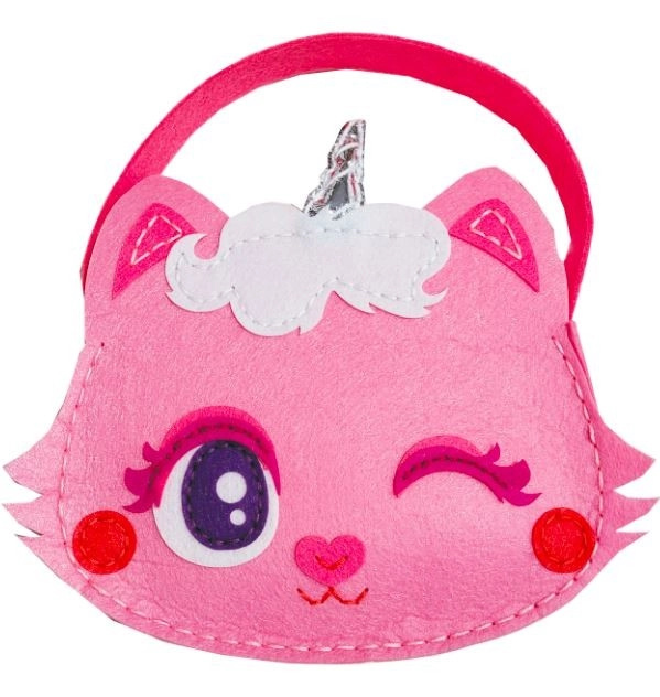 Kreativní sada – filcová kabelka kočička růžová