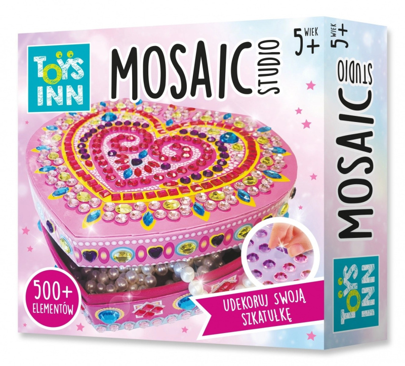 Kreativní sada mozaiková šperkovnice srdce