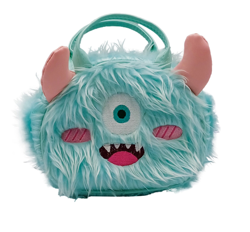 Plyšová kabelka Monster tyrkysová