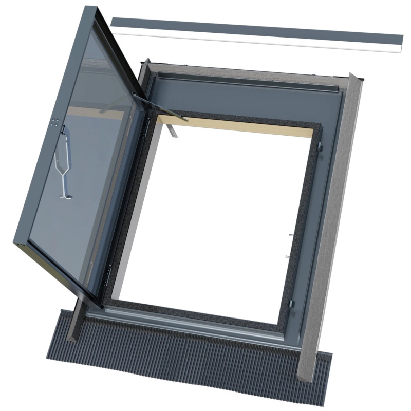 EGIBI Střešní výlez univerzální L/P, dřevo 2sklo WVD V4, lemování EPDM, 60x60cm