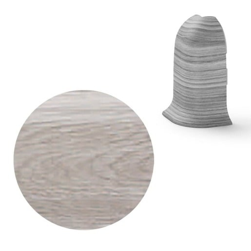 Vnější roh k soklu Naturel Gladstone šedý , PVC délka 0,5 cm, výška hrany 56 mm, NATNGTZG8