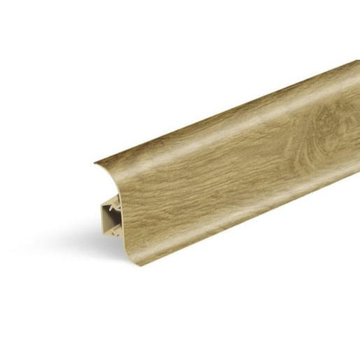 Lišta soklová Naturel Gallego , PVC délka 250 cm, výška hrany 56 mm, NATNGF0R2