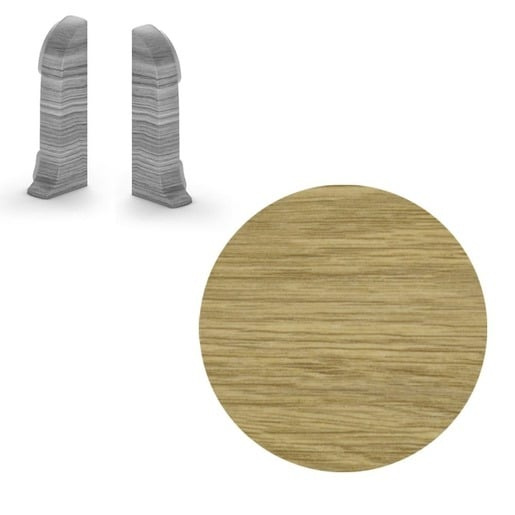 Koncovka k soklu Naturel Gallego , PVC délka 0,5 cm, výška hrany 56 mm, NATNGTKR2