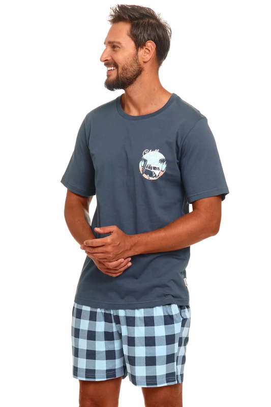 Pyžamo Doctor Nap PMB.4416 Barva: Modrá - tmavě, Velikost: 2XL