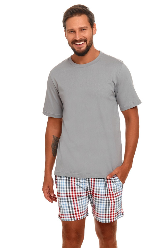 Pánské pyžamo Doctor Nap PMB.9963 - výprodej Barva: Šedá, Velikost: 2XL