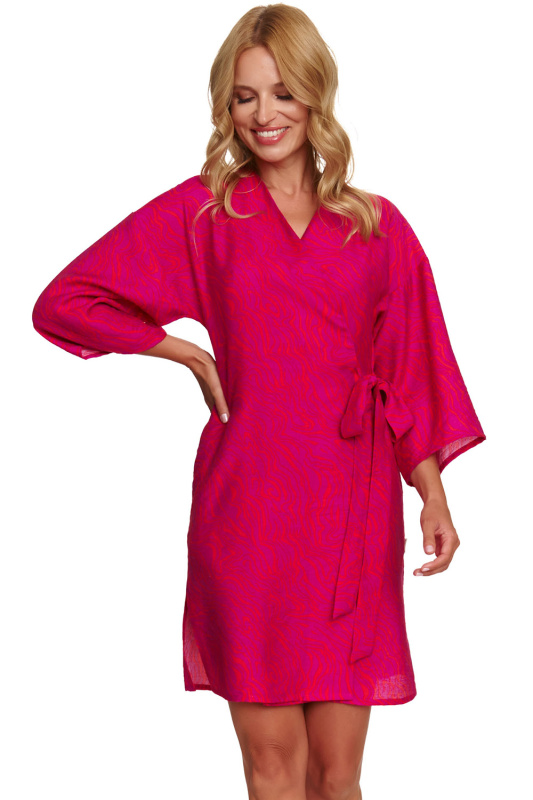 Dámský viskózový župan Doctor Nap SWW.7169 Barva: Růžová, Velikost: XL