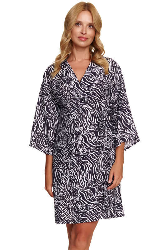 Dámský viskózový župan Doctor Nap SWW.7169 Barva: Šedá, Velikost: XL