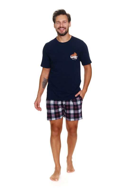 Pánské pyžamo 7201 blue - Doctornap tmavě modrá L