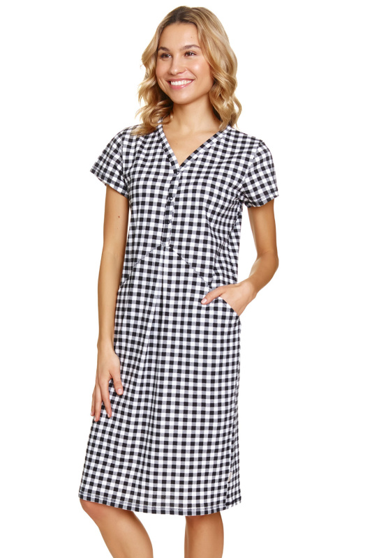 Noční košile Doctor Nap TCB.5271 Barva: Černá, Velikost: XL