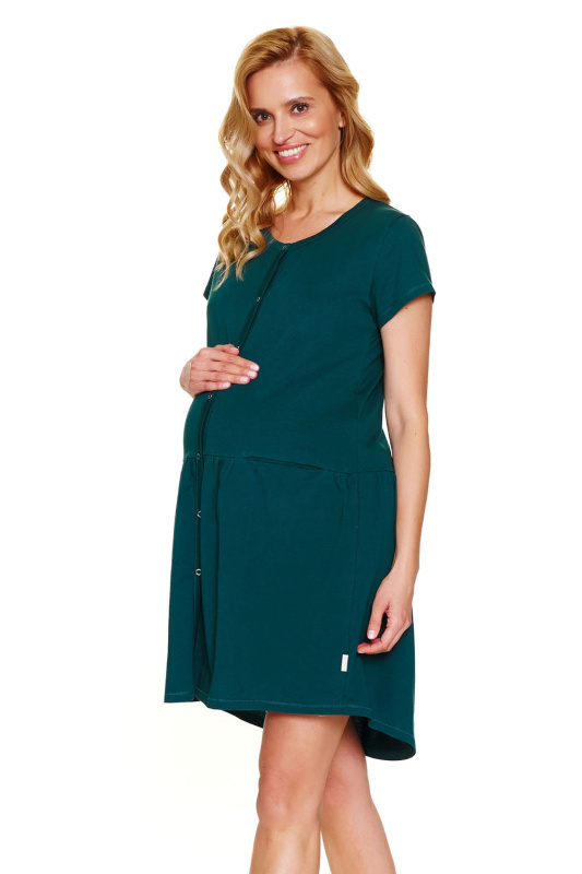 Noční košile na rozepínání Doctor Nap TCB.9445 Barva: Zelená, Velikost: 2XL