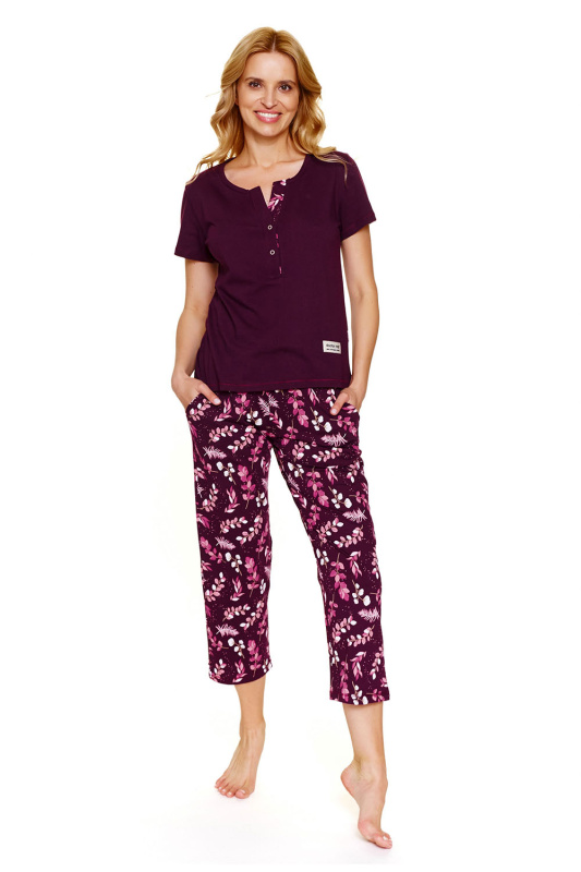 DÁMSKÉ PYŽAMO PM.7267 J/25 vínový L