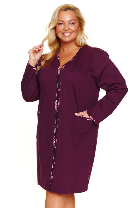 Dámský župan Doctor Nap SMZ.7319 Plus size Barva: Bordó, Velikost: 2XL