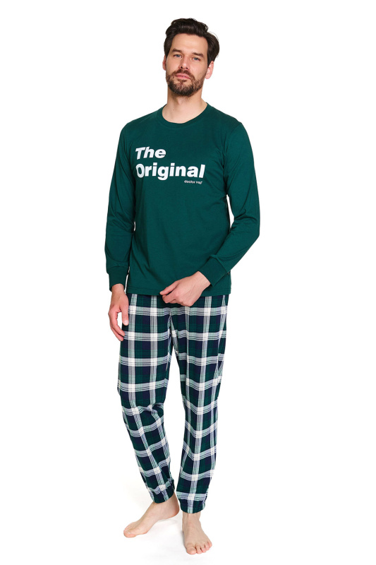 Pánské pyžama Doctor Nap PMB.7341 Barva: Modrá - tmavě, Velikost: 3XL