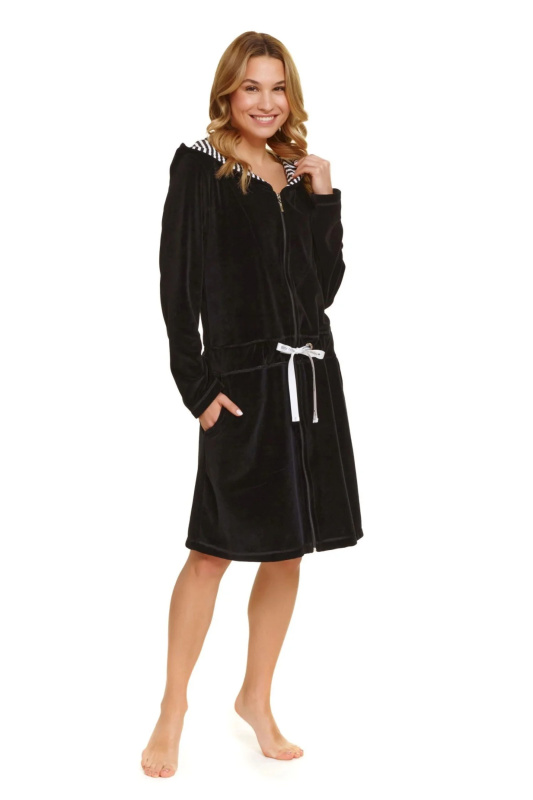 Dámský župan 1008 black - Doctornap černá L