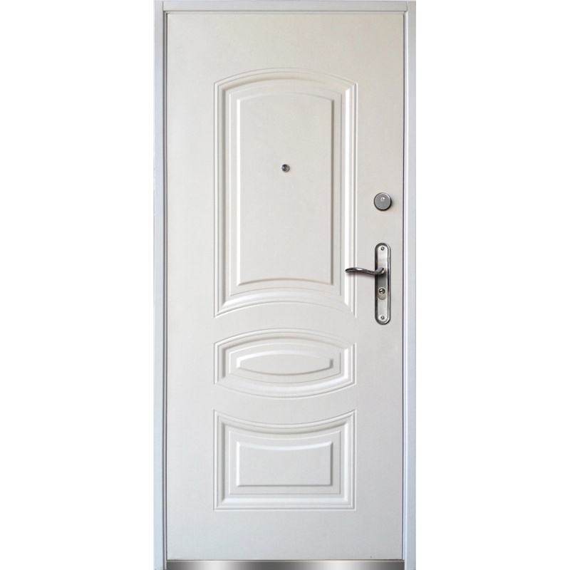 O.K. Doors Venkovní ocelové vchodové dveře RA13-02, bílé, 90 L