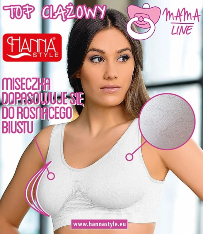 Těhotenská podprsenka 06-105 - HANNA STYLE bílá S/M