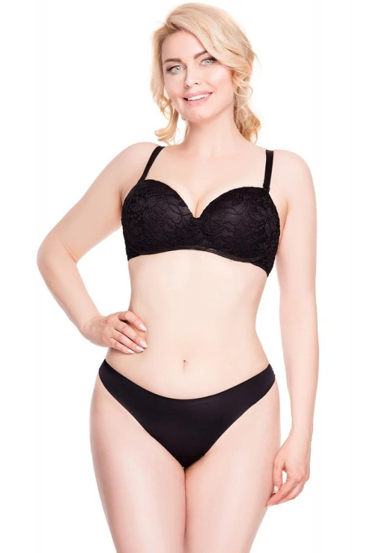 Dámská push-up podprsenka bez kostic  01-68 -Hanna Style černá 75B