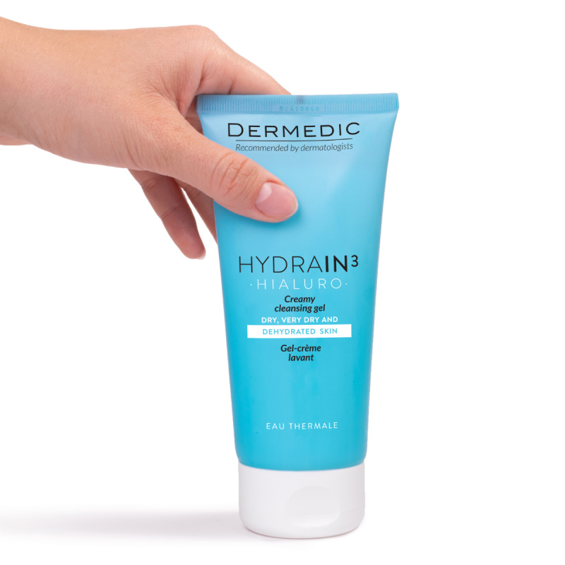 Dermedic Hydrain3 Hialuro krémový čisticí gel pro dehydratovanou suchou pleť 200 ml