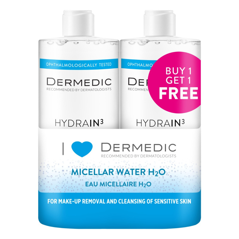 Dermedic Hydrain3 Hialuro Micelární voda duopack 2x500 ml