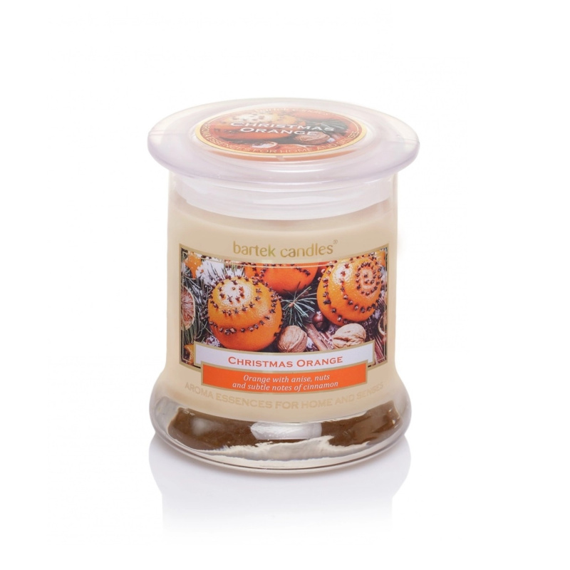 Bartek Candles Vonná svíčka ve skle Christmas Orange, béžová, 260 g