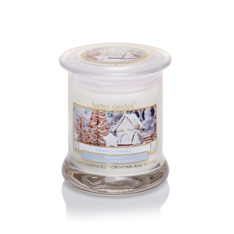 Bartek Candles Vonná svíčka ve skle Vanilla Angel, bílá, 260g