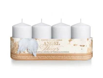 Adventní svíčky Bartek válec 40/70, 4ks, voňavé - Angel Wings