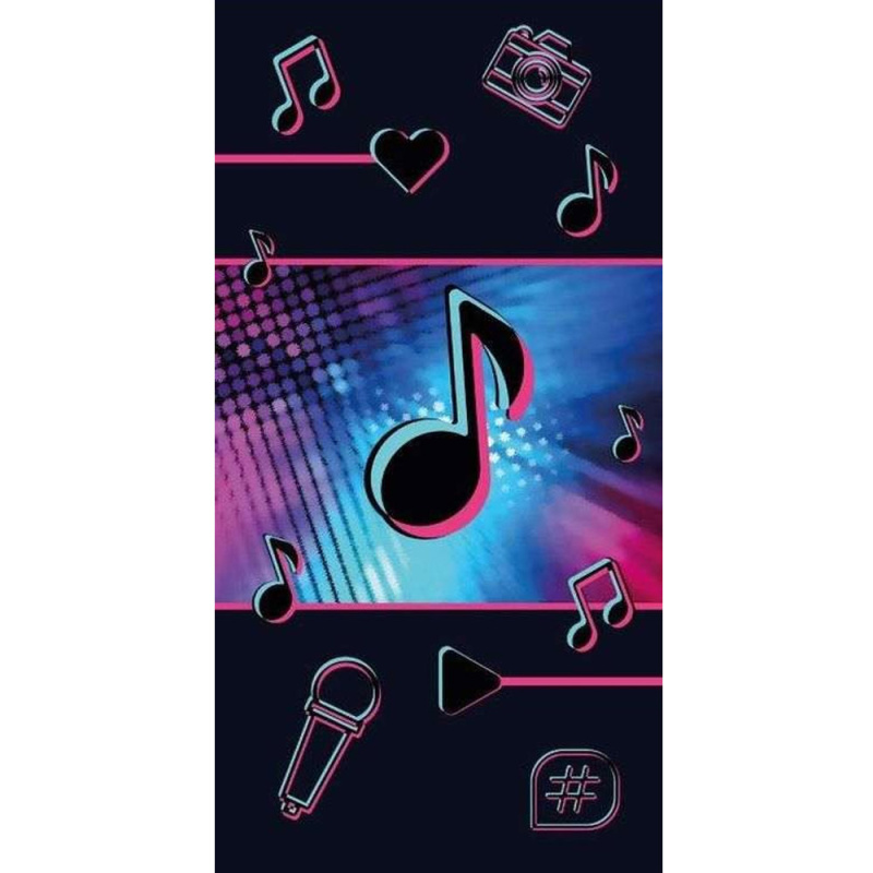 Osuška Music Noty 70 x 140 cm