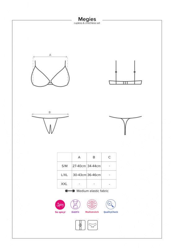Pikantní set Megies set - Obsessive L/XL originál