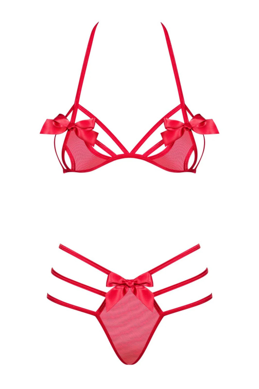 Komplet Obsessive Giftella set Barva: Červená, Velikost: S/M