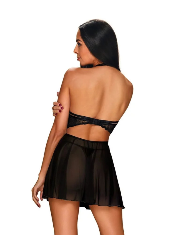Smyslná košilka Nettsy babydoll - Obsessive černá L/XL