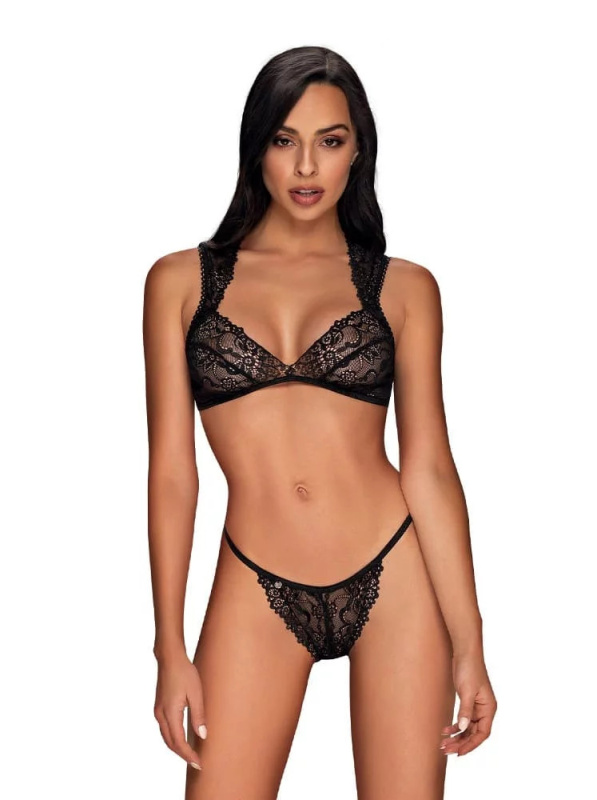 Dámský set Obsessive černý (Elisetta set) L