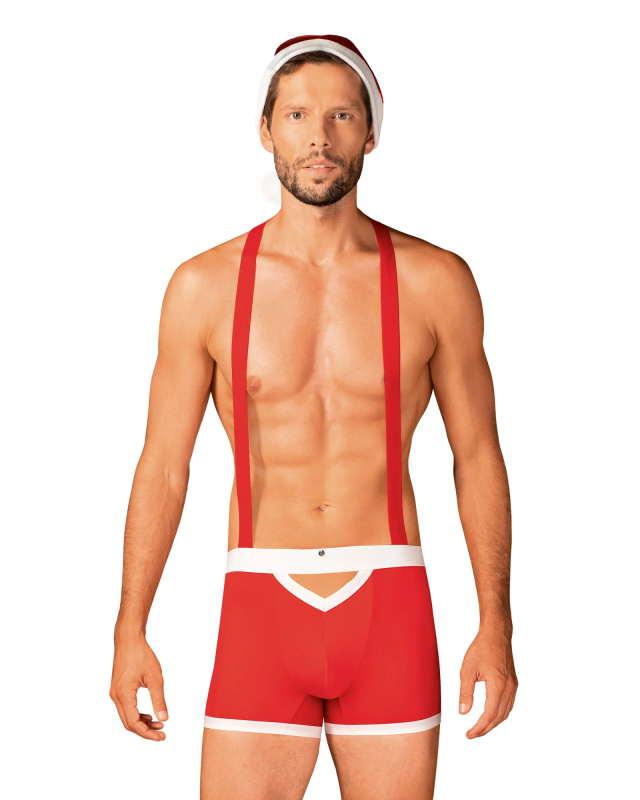 Obssesive Mr Claus set červený vánoční kostým pro muže | L/XL