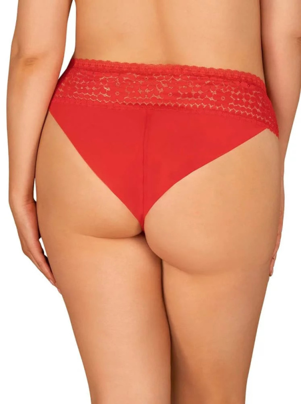 Dámské kalhotky Obsessive nadrozměr červené (Blossmina panties) 6XL