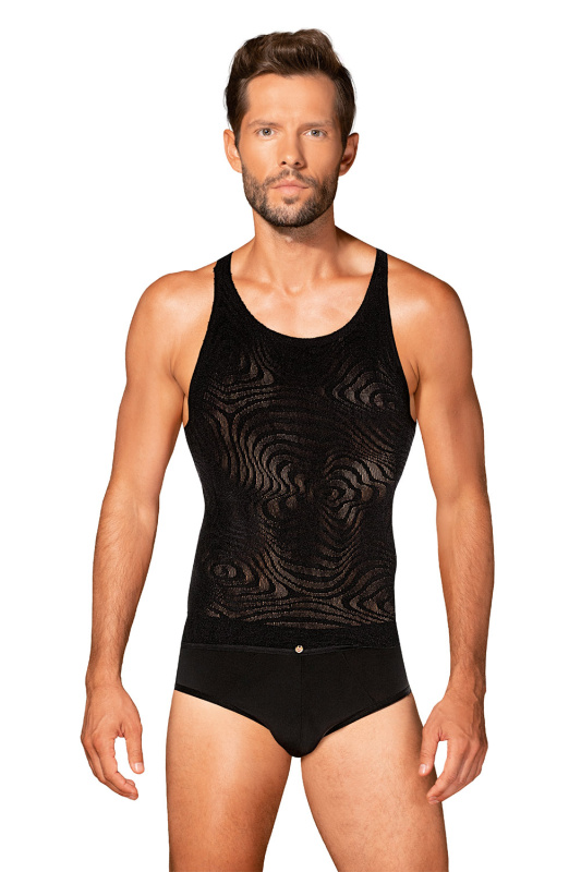 Pánské sexy tílko Obsessive T103 sleeveless Barva: Černá, Velikost: S/M