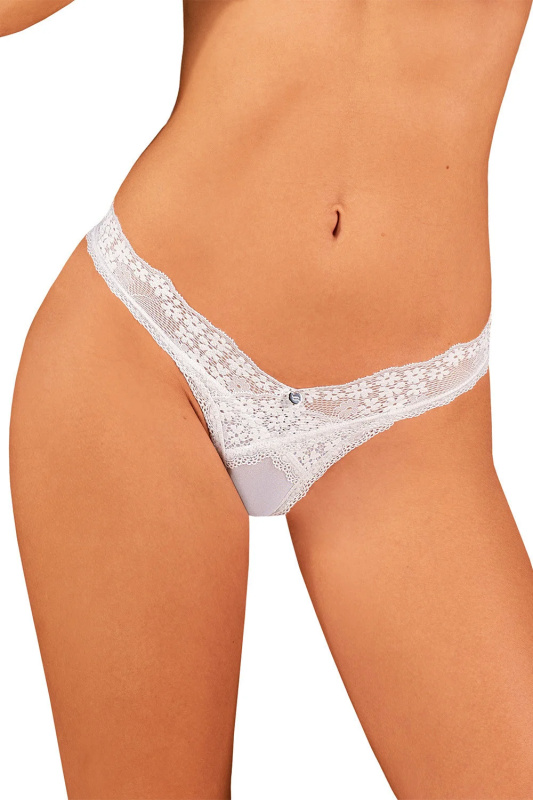 Tanga Obsessive Heavenlly thong Barva: Bílá, Velikost: XL/2XL