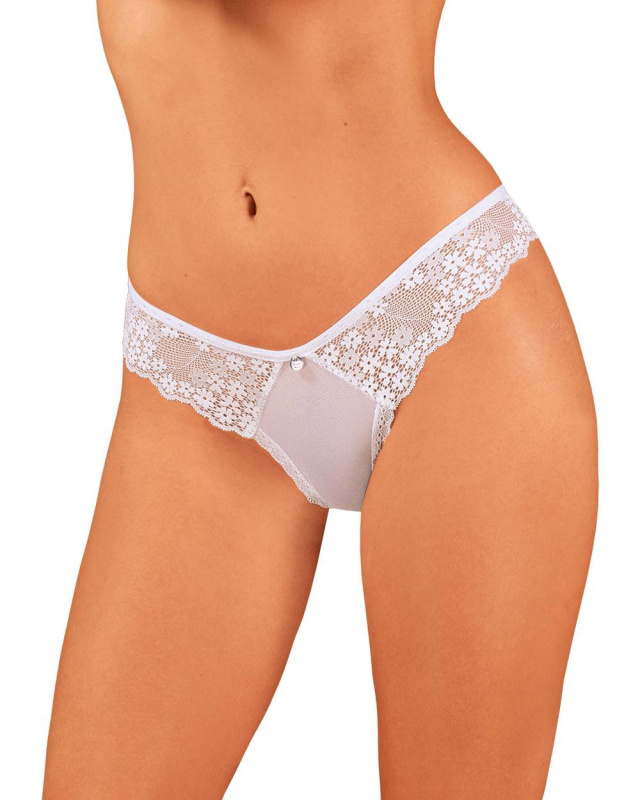 Tanga Obsessive Heavenlly panties Barva: Bílá, Velikost: XS/S