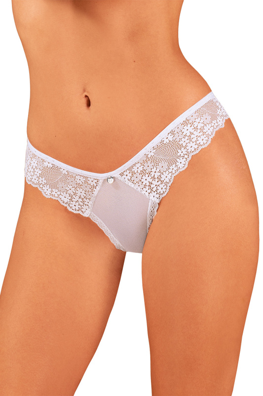 Tanga Obsessive Heavenlly panties Barva: Bílá, Velikost: XS/S