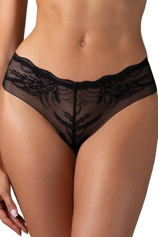 Kalhotky Obsessive Perisia panties Barva: Černá, Velikost: XL/2XL