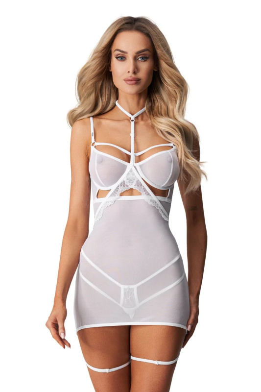 Obsessive Arrowel chemise Barva: Bílá, Velikost: 2XL/3XL