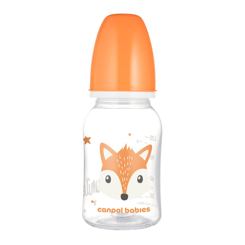 Canpol babies Lahev úzkohrdlá CUTE ANIMALS 120ml liška
