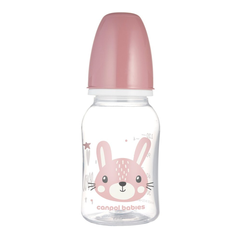 Canpol babies Lahev úzkohrdlá CUTE ANIMALS 120ml zajíc