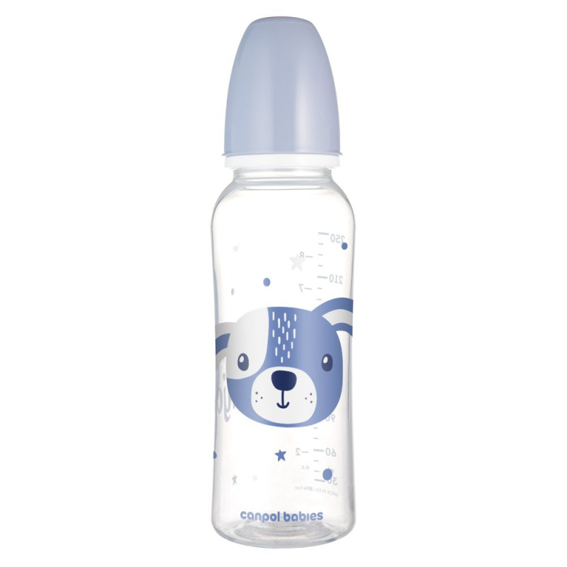 Kojenecká láhev úzkohrdlá CANPOL BABIES Cute Animals 250 ml – pejsek