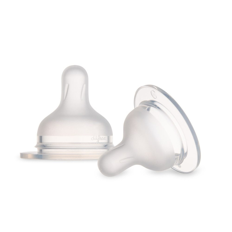 Canpol babies silikonové savičky k lahvi S-Shape, pomalý průtok, 3m+, 2 ks
