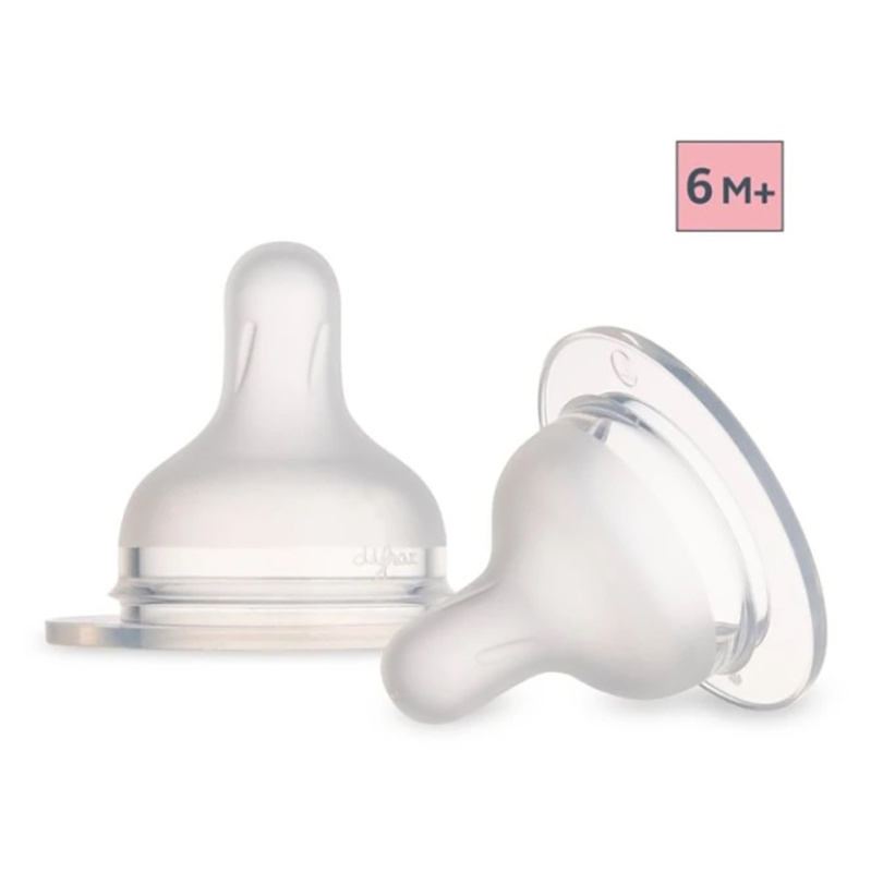 Canpol babies Savička silikonová k lahvi S - Shape 6m+ 2 ks střední