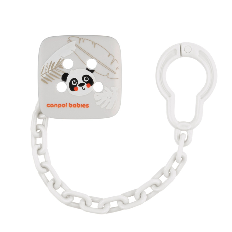 Canpol babies BabiesBoo Soothers Holder řetízek na dudlík Panda 1 ks