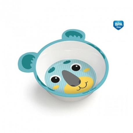 Canpol babies Hello Little miska pro děti Green 490 ml