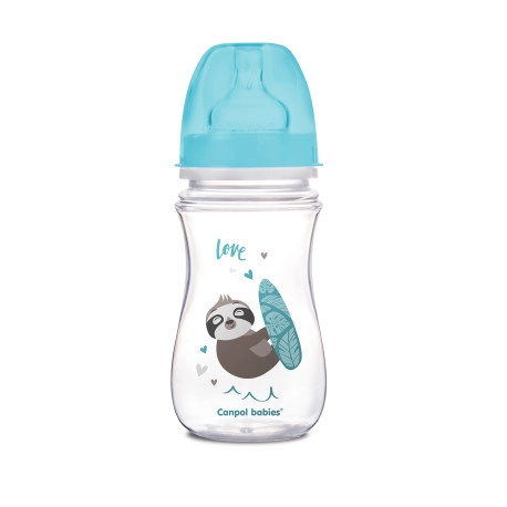 Canpol babies Exotic Animals kojenecká láhev Blue 240 ml