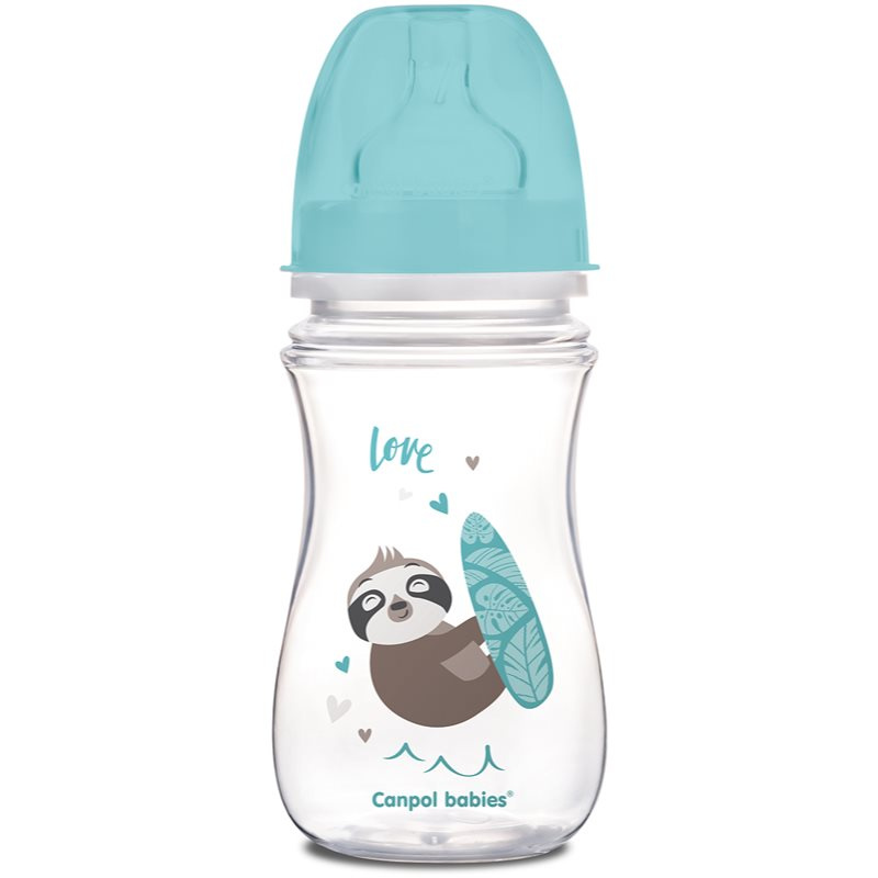 Canpol babies Exotic Animals kojenecká láhev Blue 240 ml