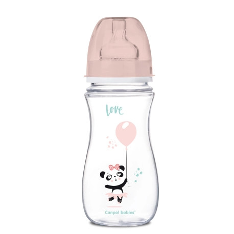 Antikoliková širokohrdlá lahev EXOTIC ANIMALS 240 ml – Růžová
