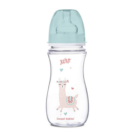 Canpol babies Lahev se širokým hrdlem EXOTIC ANIMALS 300 ml zelená